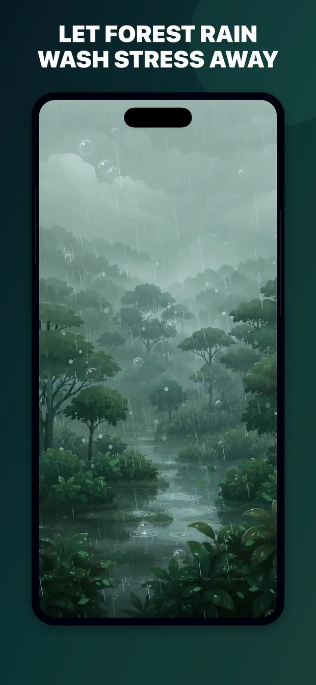 Forest Rain app scene