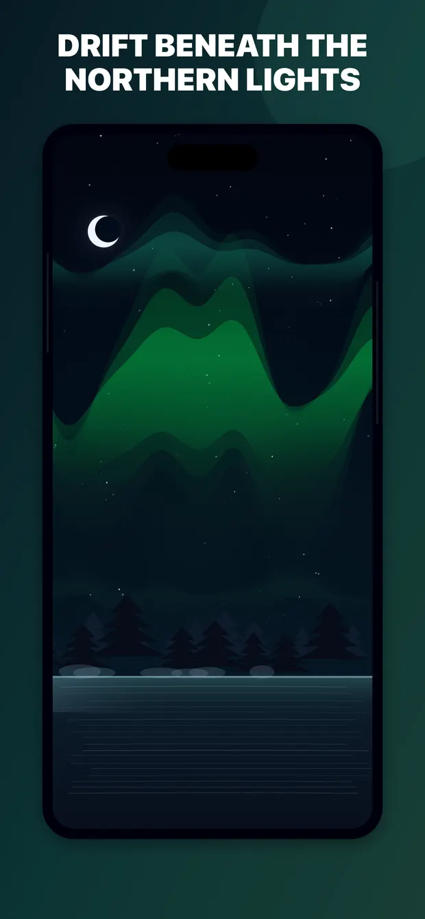 Northern Lights scene in Nature Sounds Sleep and Relax
